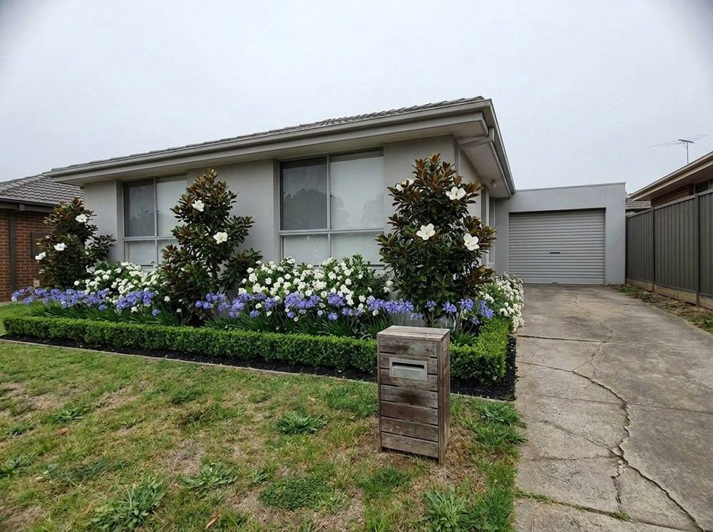 A front garden, with the plan grown in